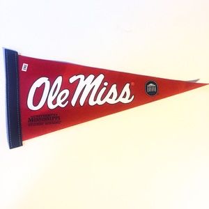Vintage Ole Miss Sports Pennant